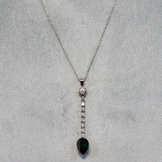 Spark zilveren ketting met Swarovski kristallen hanger NCC432010EM