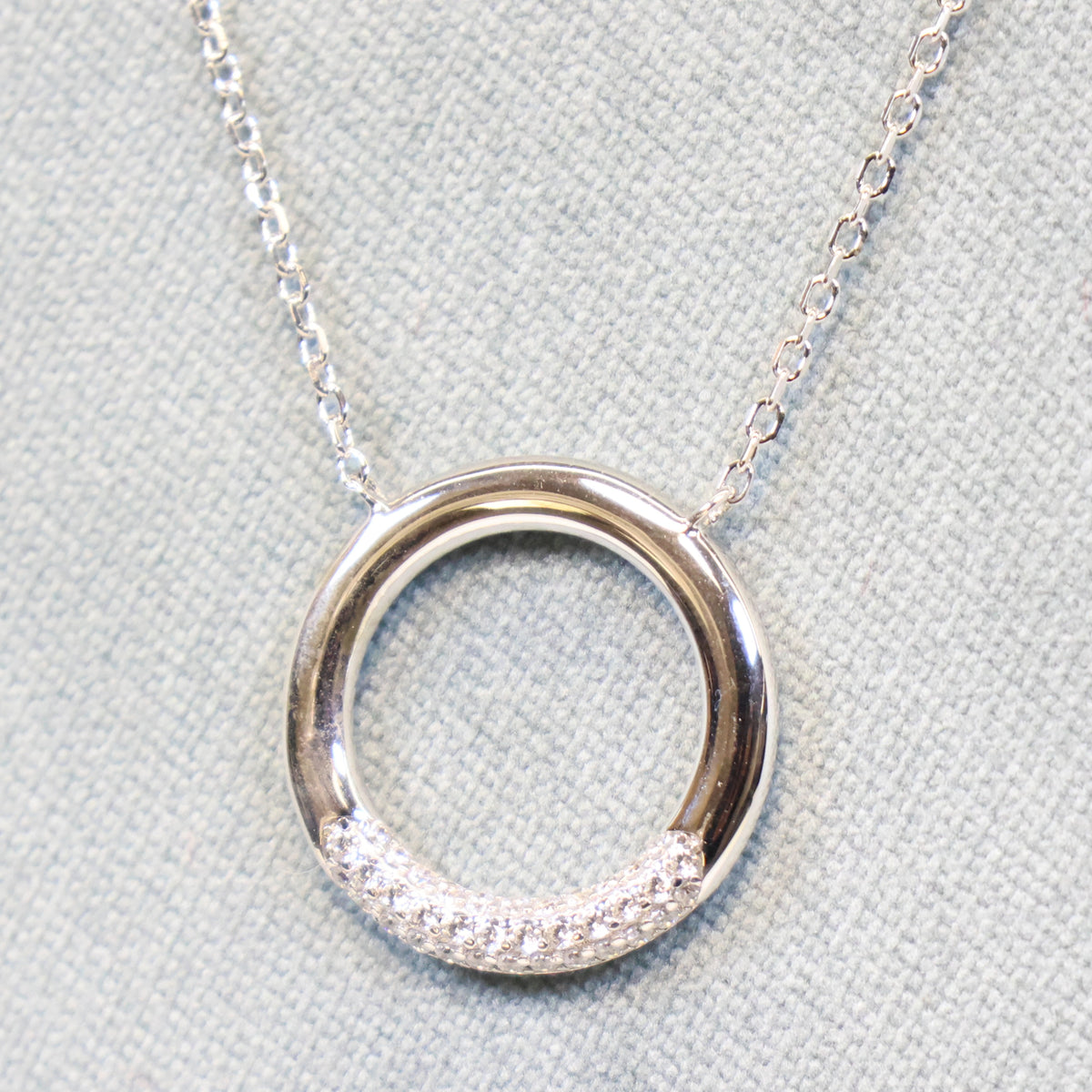 Naiomy silver zilveren ketting met Rond tussenstuk N3W56