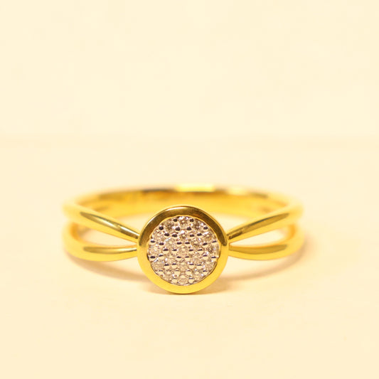 18KT geel gouden ring met briljant 064055A