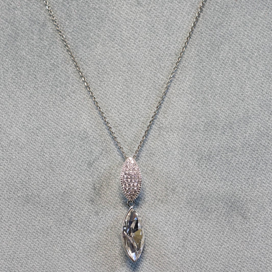 Spark zilveren ketting met Swarovski kristallen hanger NCD422815C