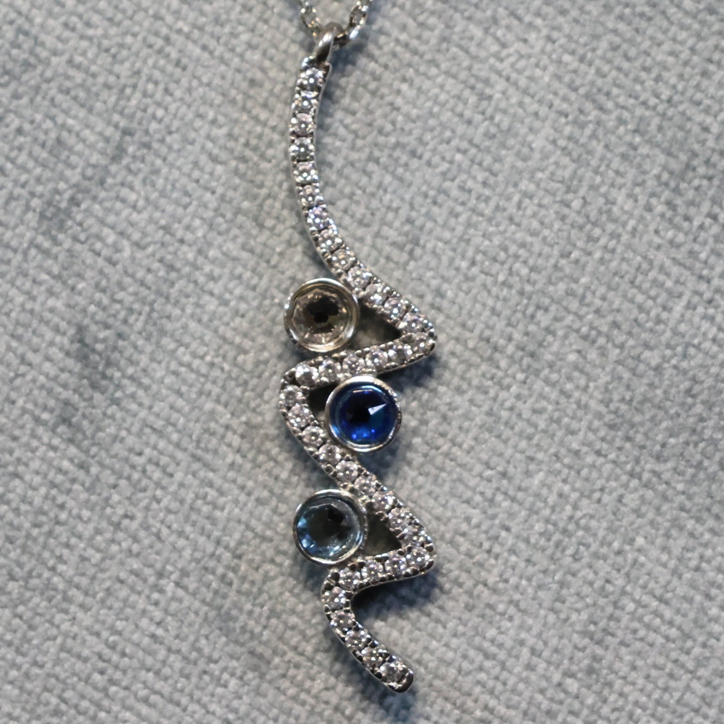 Spark zilveren ketting met Swarovski kristallen hanger NCS2088CCB