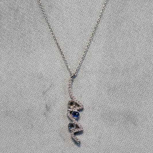 Spark zilveren ketting met Swarovski kristallen hanger NCS2088CCB