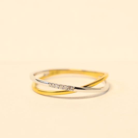 Geel gouden ring met briljant 060027A