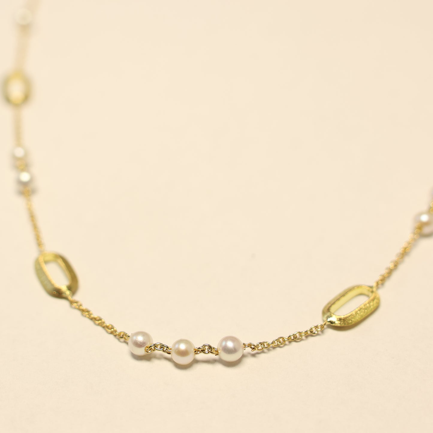18KT geel gouden ketting met parel 068280P