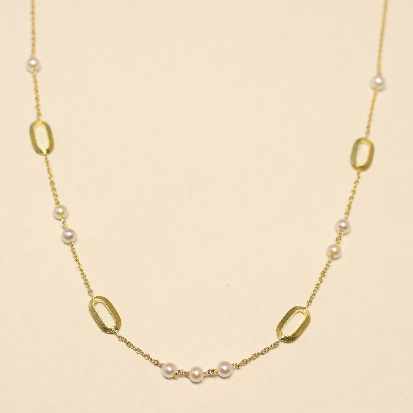 18KT geel gouden ketting met parel 068280P