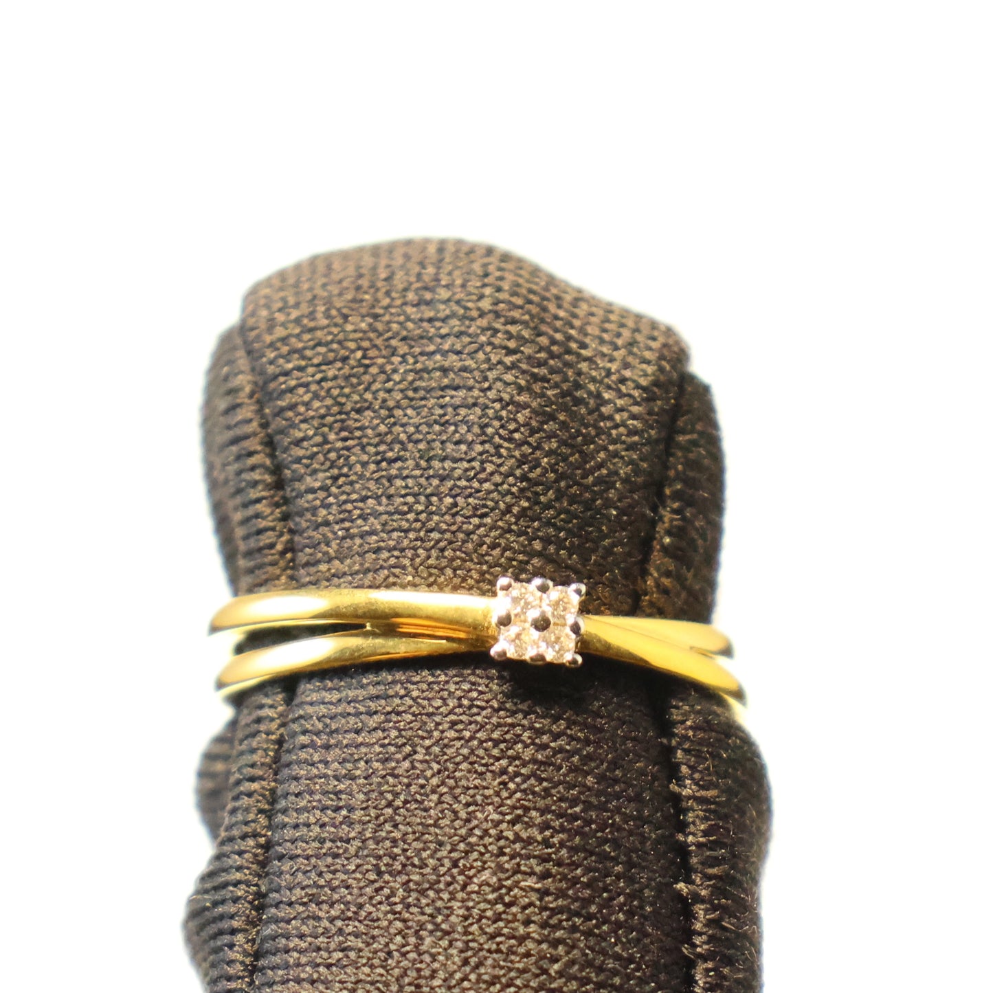 Geel gouden ring met briljant 058885A