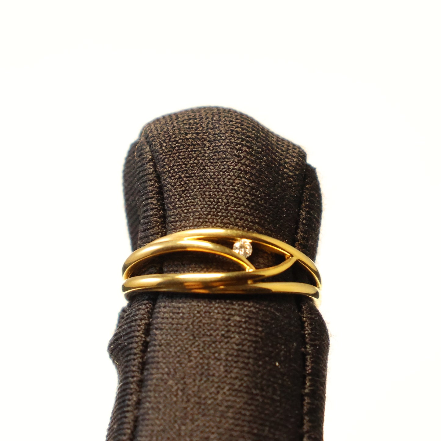 Geel gouden ring met briljant 062024A