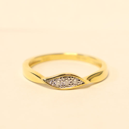 18KT geel gouden ring met briljant 066661A