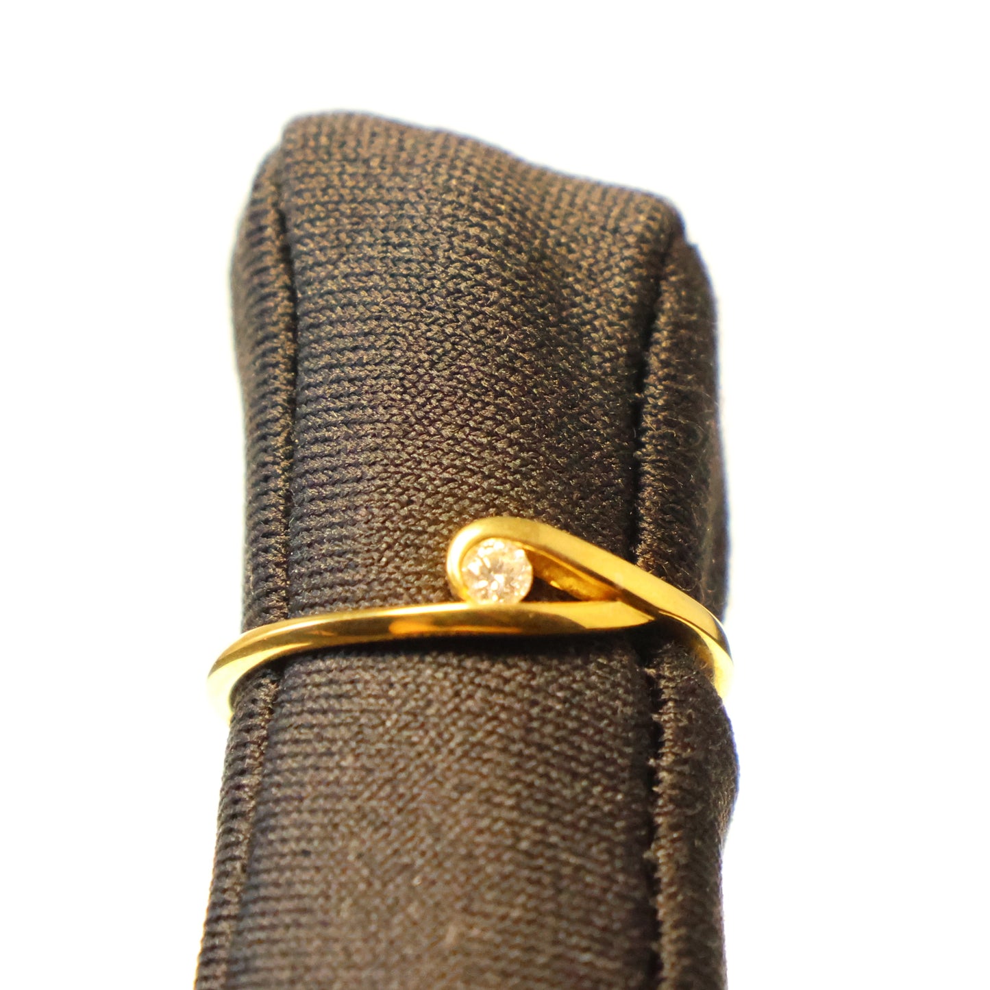 Geel gouden ring met briljant 058375A