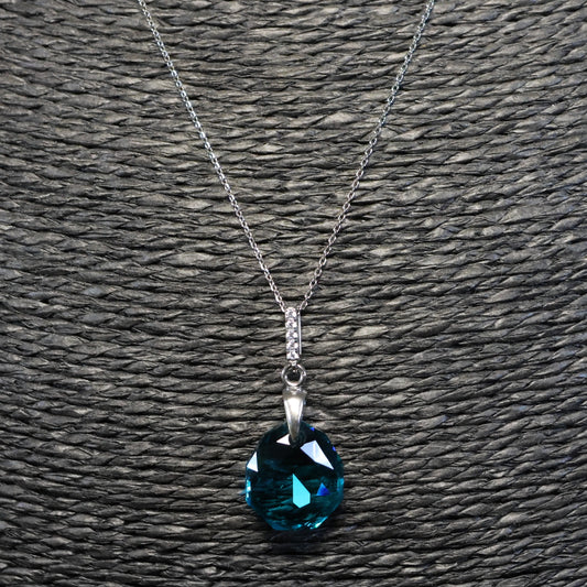 Spark zilveren ketting met kristallen hanger NC643616BZ