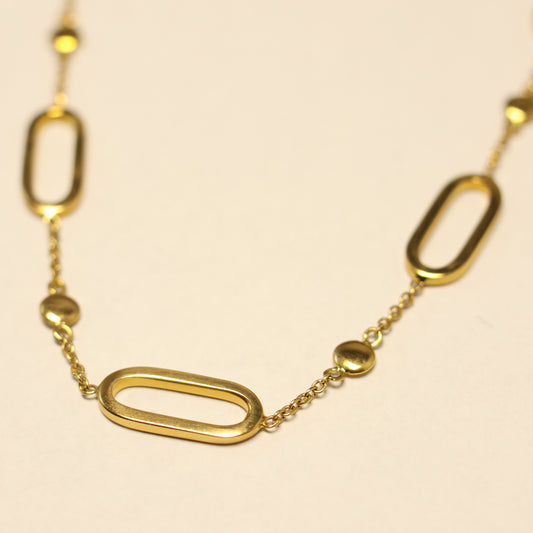 Ketting met motief geel goud 058041/45