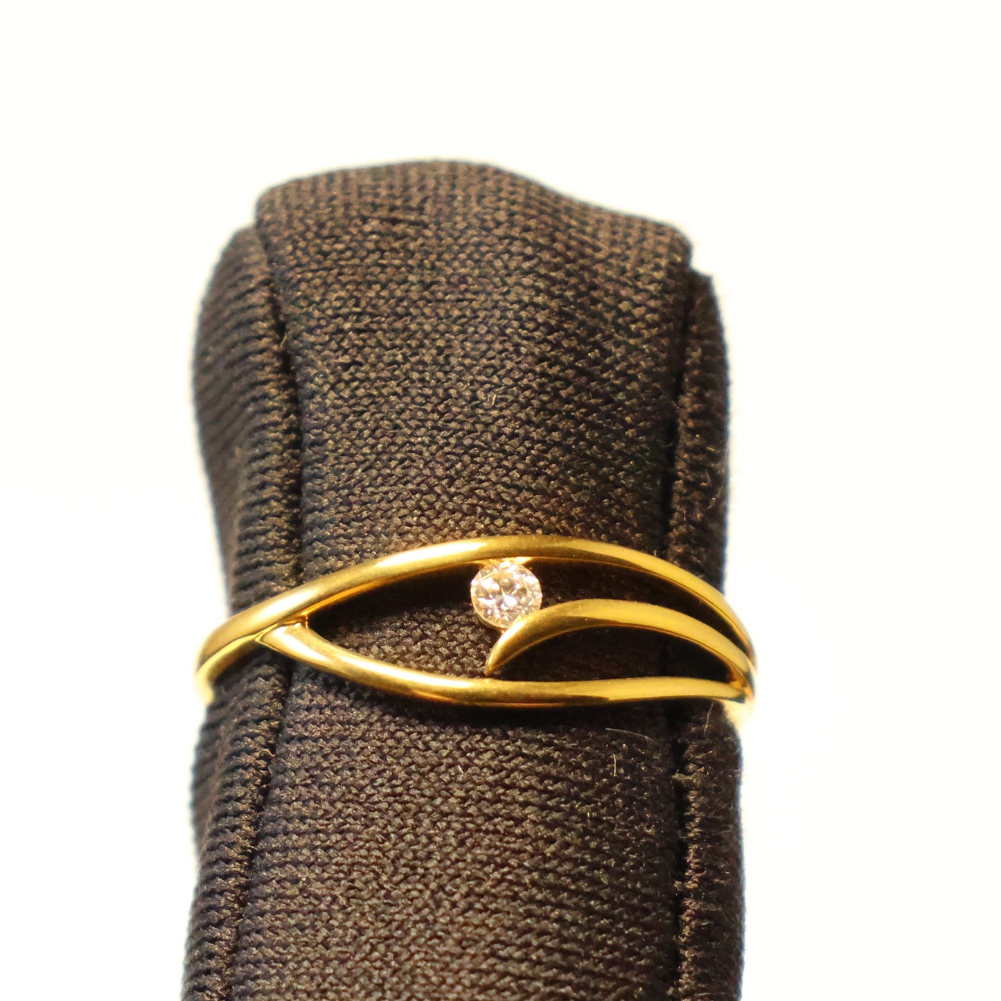 Geel gouden ring met briljant 062714A
