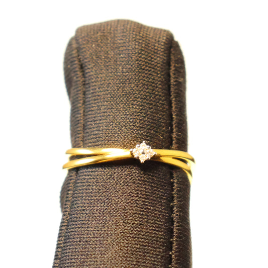 Geel gouden ring met briljant 058884A