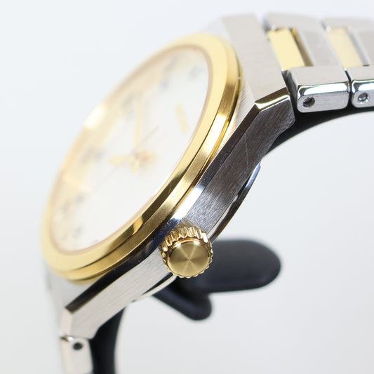Seiko horloge dames SUR604P1 bicolor white dial diamond