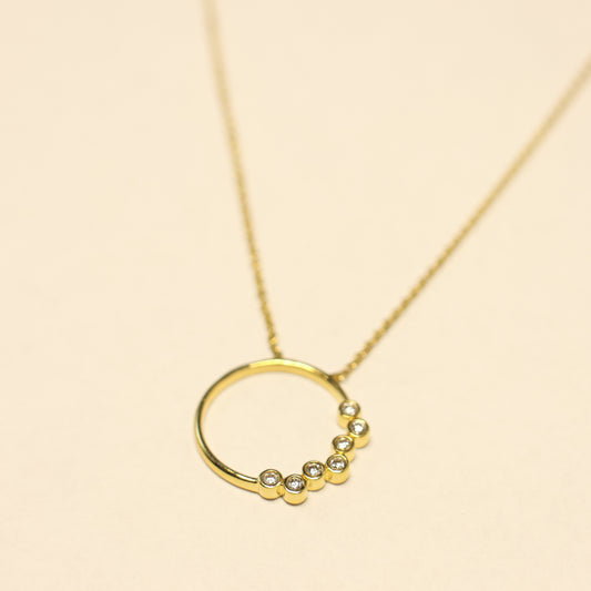 geel gouden Ketting met tussenstuk 065086/A