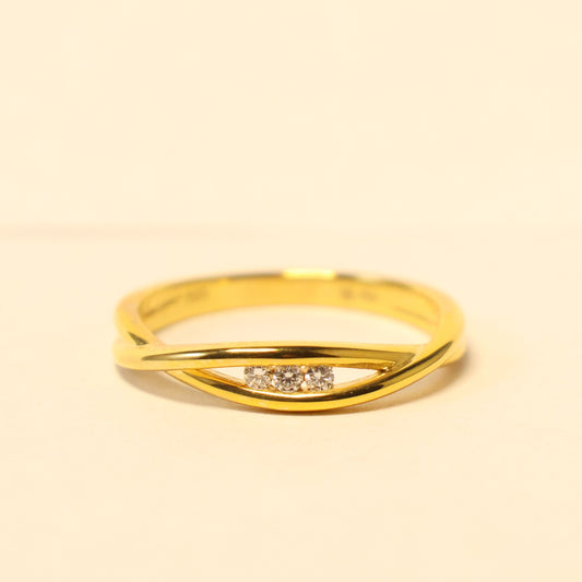 Geel gouden ring met briljant 062036A