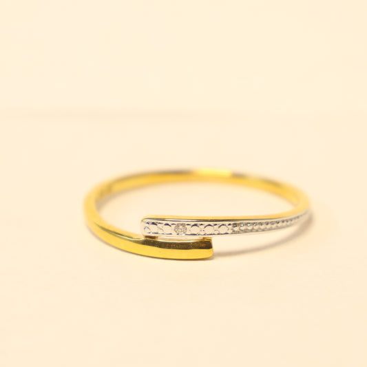 18KT geel gouden ring met briljant 063453A