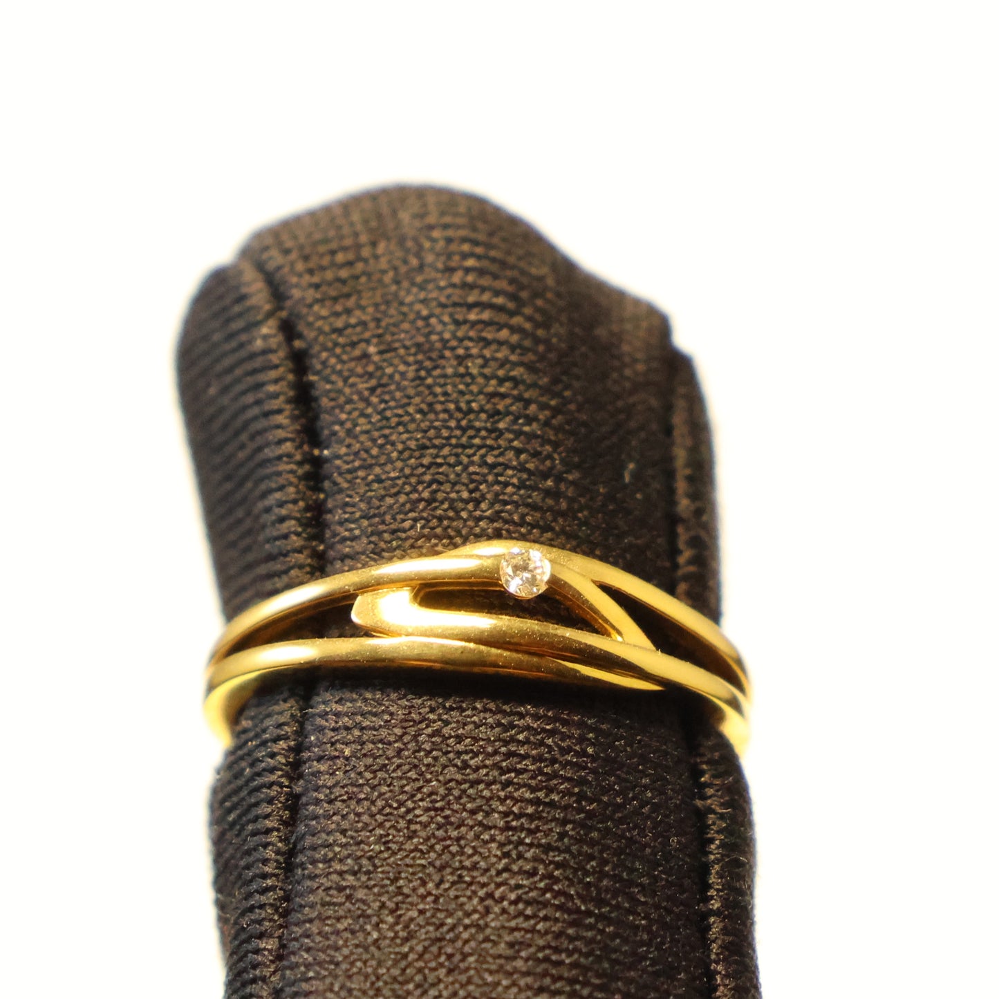 Geel gouden ring met briljant 063429A
