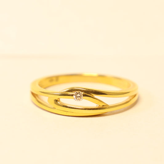 Geel gouden ring met briljant 063429A