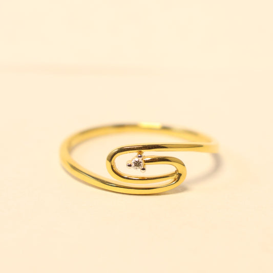 Geel gouden ring met briljant 067915/A