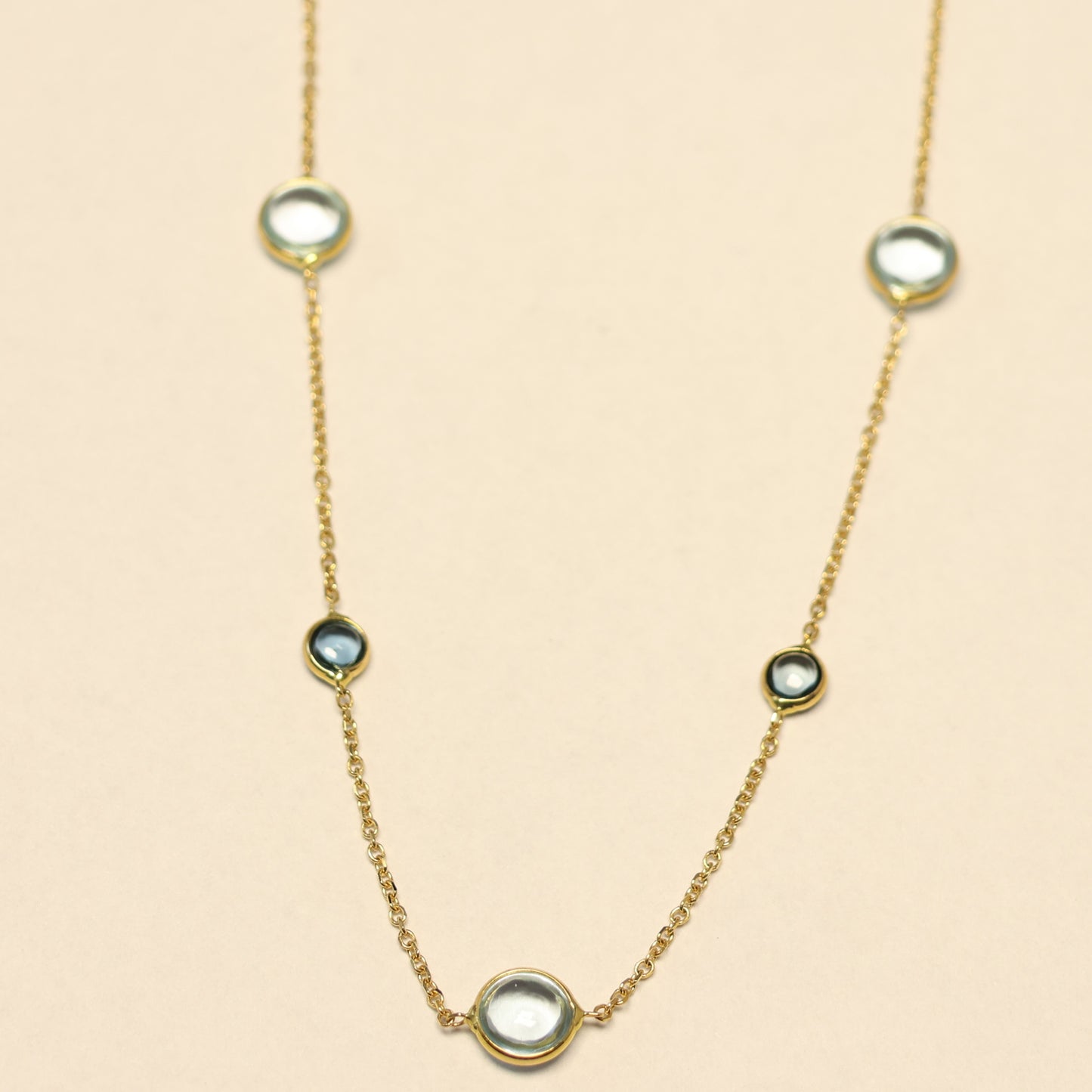18kt geel gouden ketting met topaas 065325T1