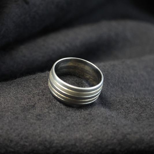 Outlet Titanium/9KT goud ring 324383 maat: 63