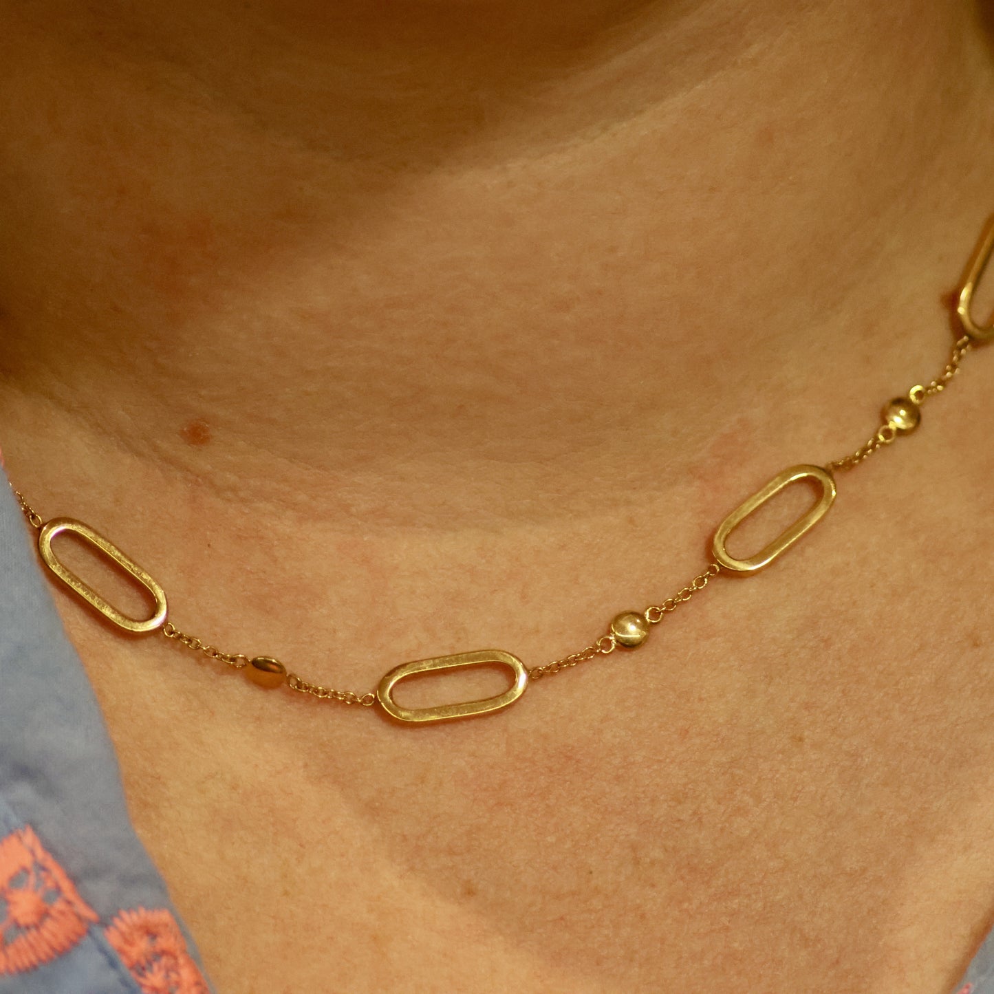 Ketting met motief geel goud 058041/45
