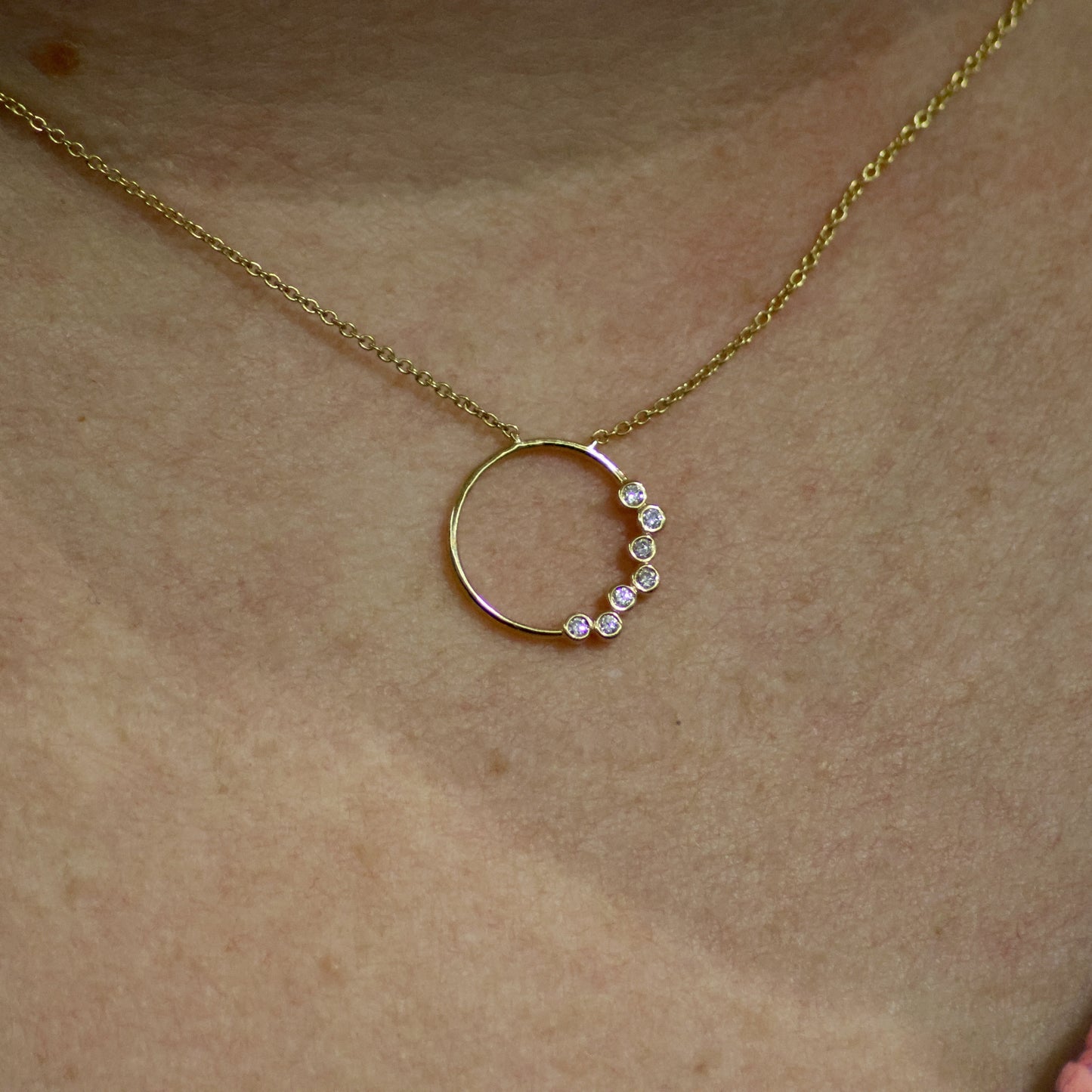 geel gouden Ketting met tussenstuk 065086/A