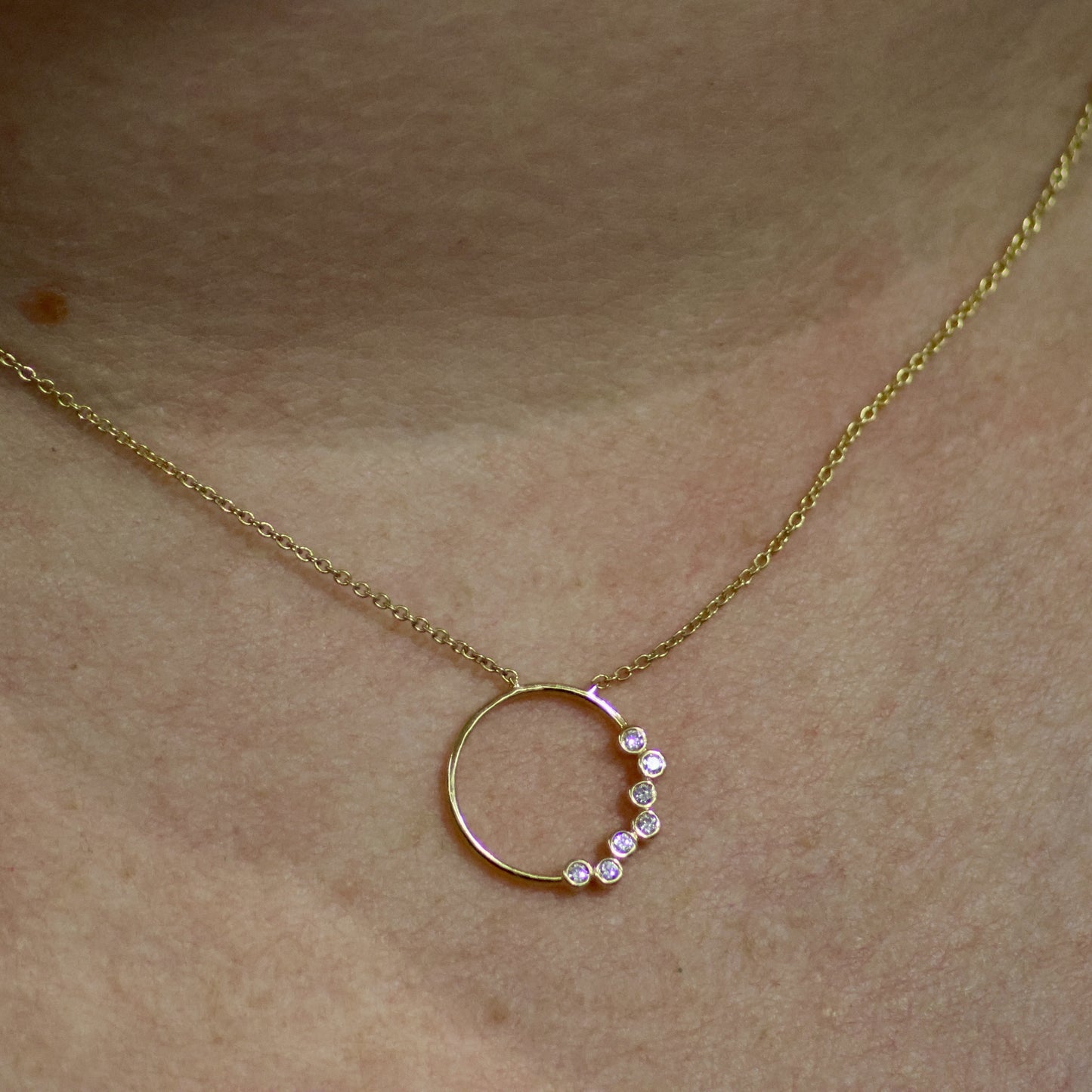 geel gouden Ketting met tussenstuk 065086/A