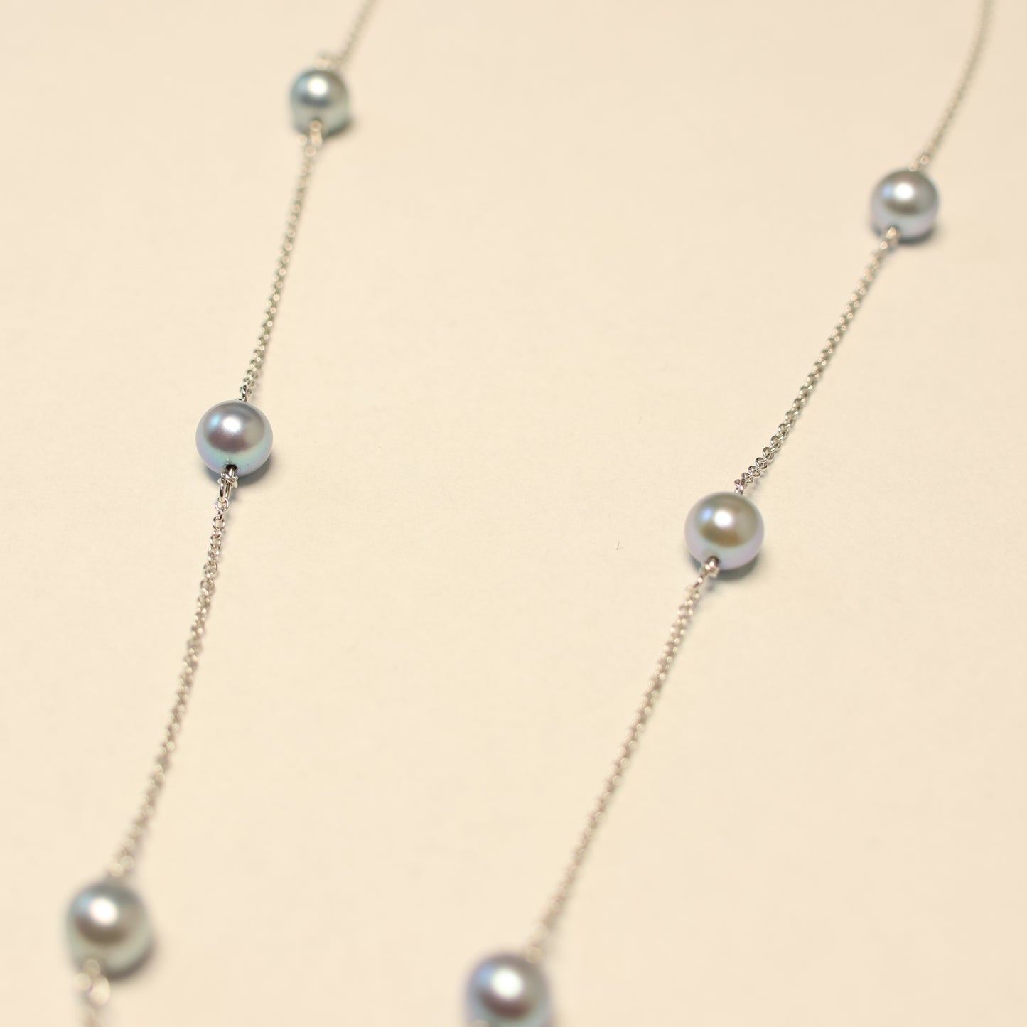 18KT wit gouden ketting met parel 058736P