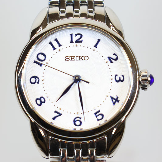 Seiko horloge dames SUR561P1 quartz white dial Arabische cijfers