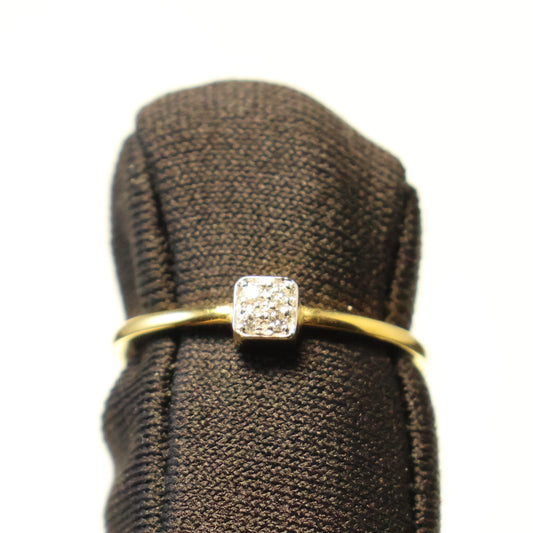 18KT geel gouden ring met briljant 062273A