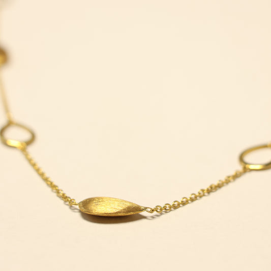 18kt geel gouden Ketting met motief 059595/45