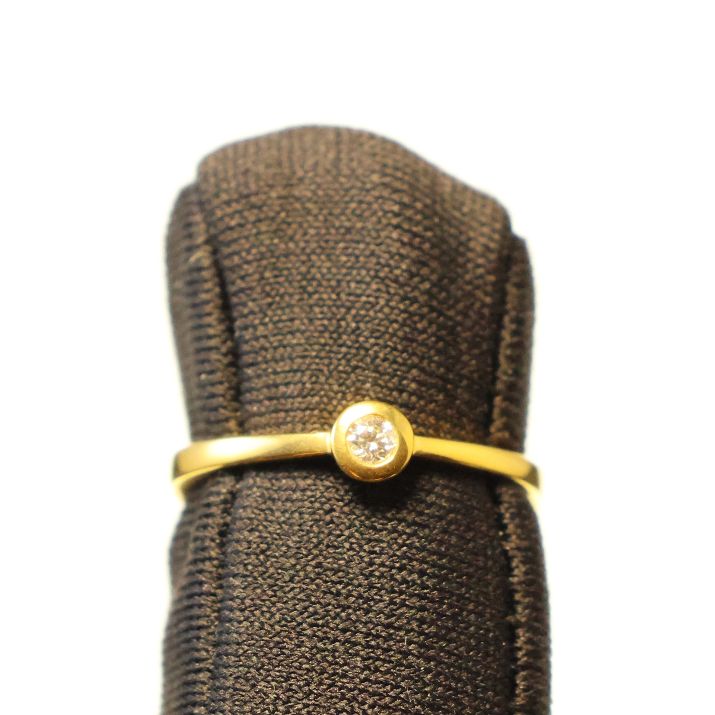 18kt fijne geel gouden ring met briljant 067132/A