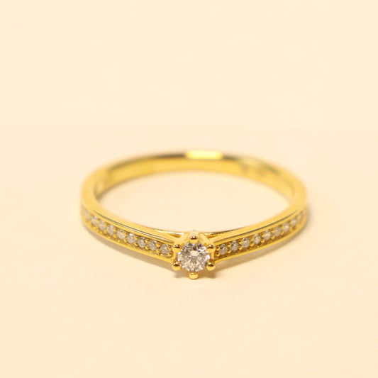 Geel gouden ring met briljant 91MW26A