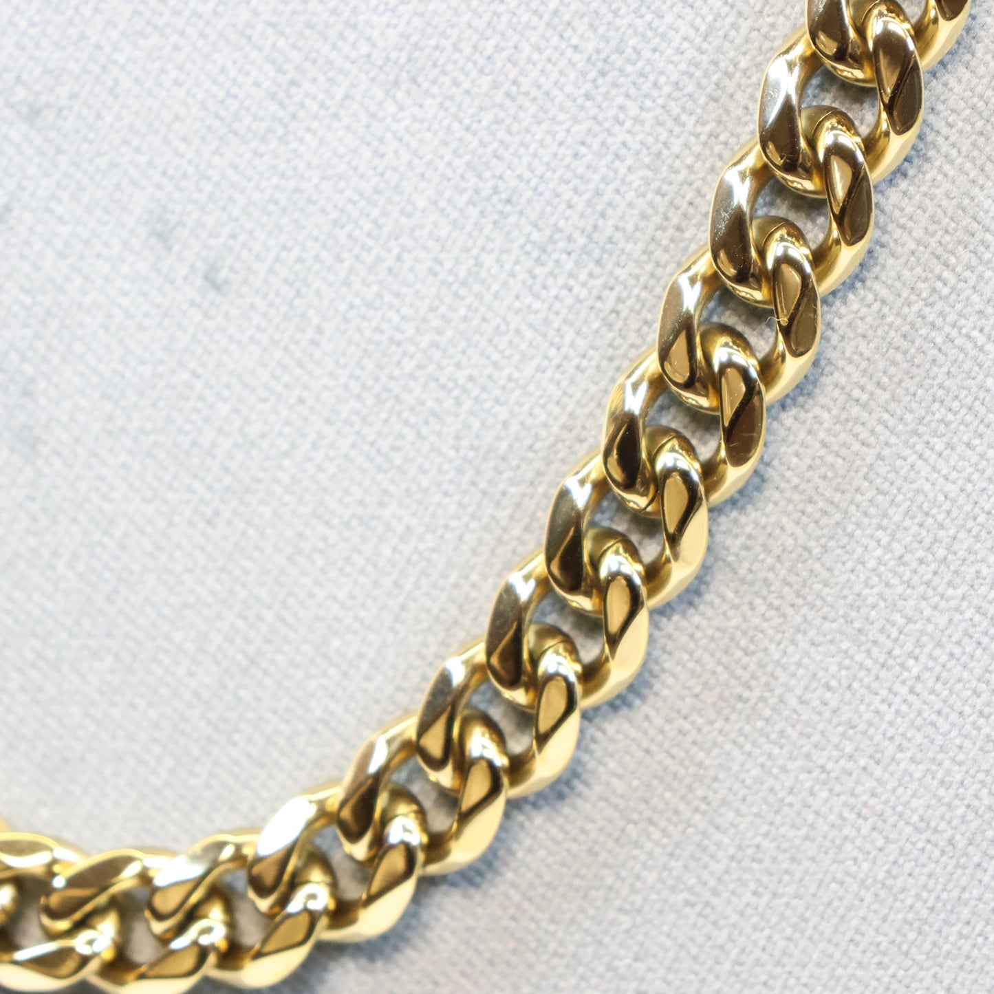 Gouden Stalen ketting heren met 8mm schakels 255576