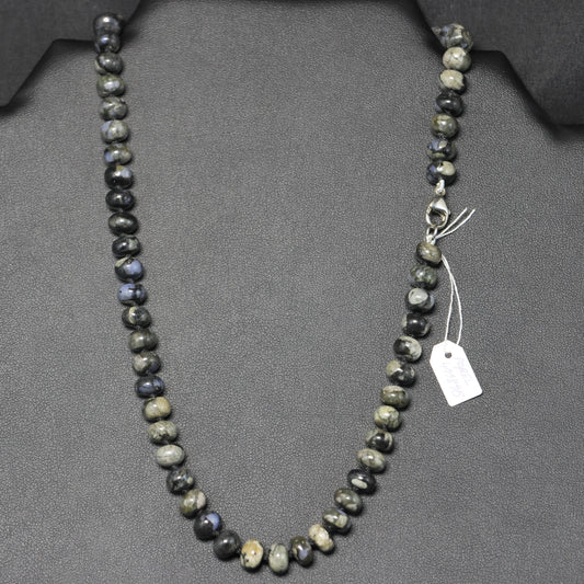 Halfedelsteen Rhyoliet Halssnoer met zilveren slot 00739603