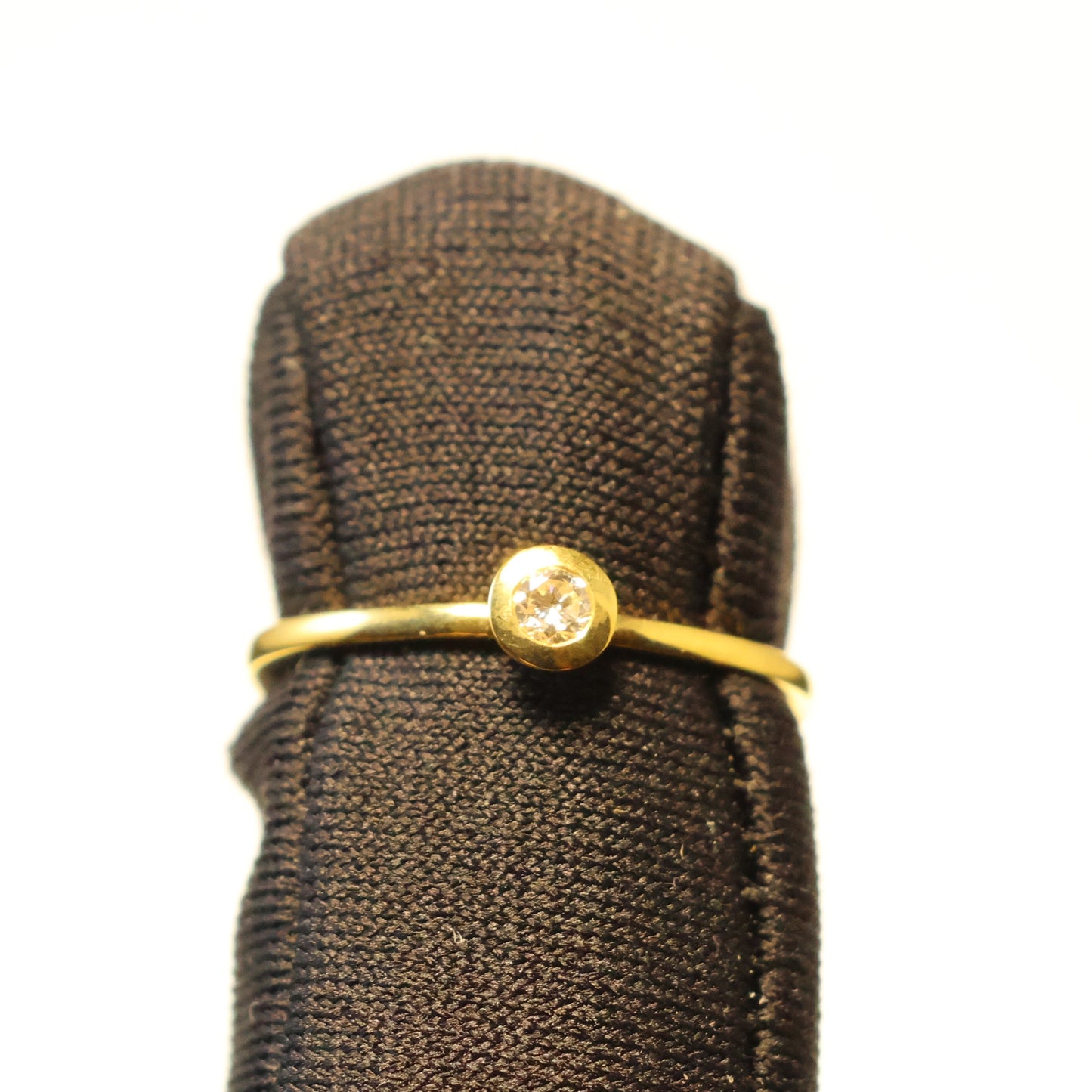 18KT geel gouden ring met briljant 91CN26A
