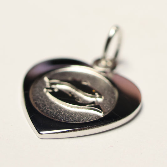 Tresor zilveren sterrenbeeld hartje hanger vissen
