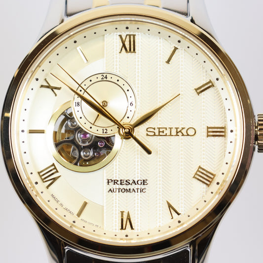 Seiko Presage horloge SSA464J1 automatic heren skeleton bicolor