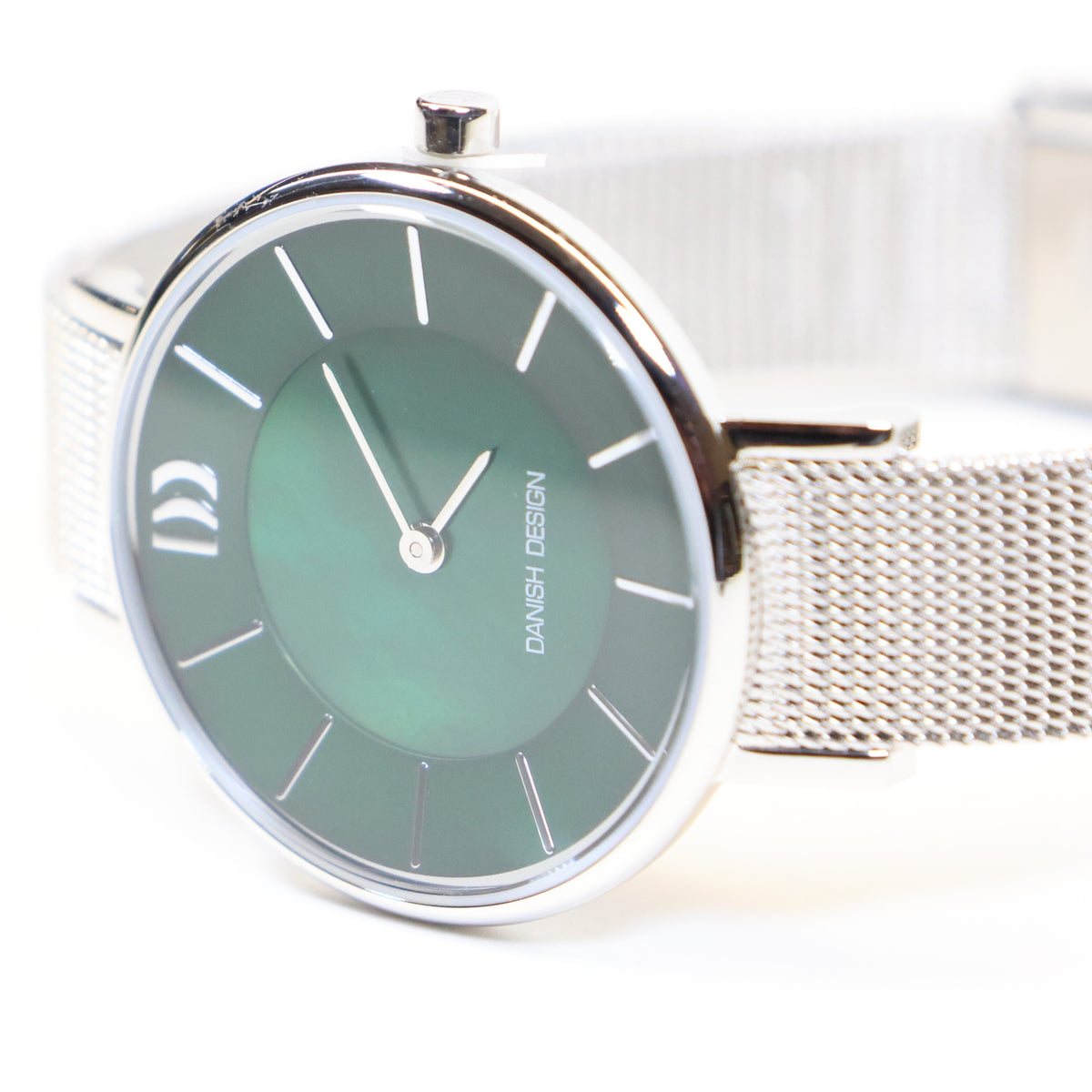Danish Design dameshorloge IV77Q1167 green dial milanese band