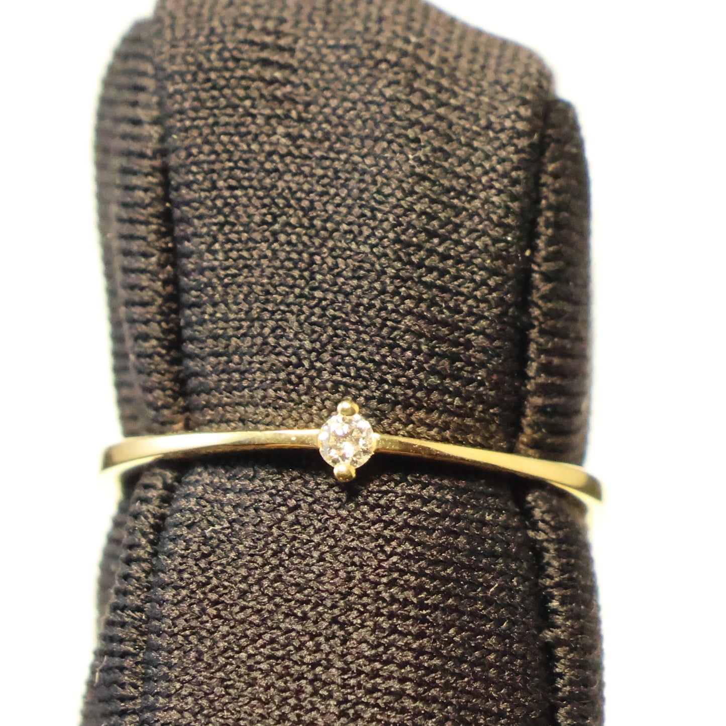 18KT geel gouden ring met briljant 91GU21A