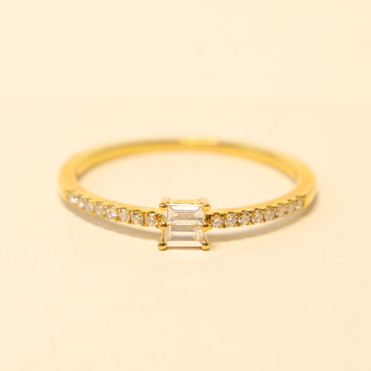 Geel gouden ring met briljant 063430A