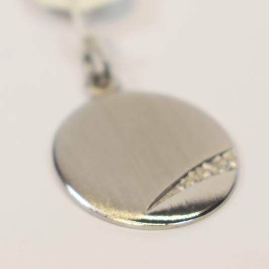 Zilveren hanger ovalen graveerplaat 752284