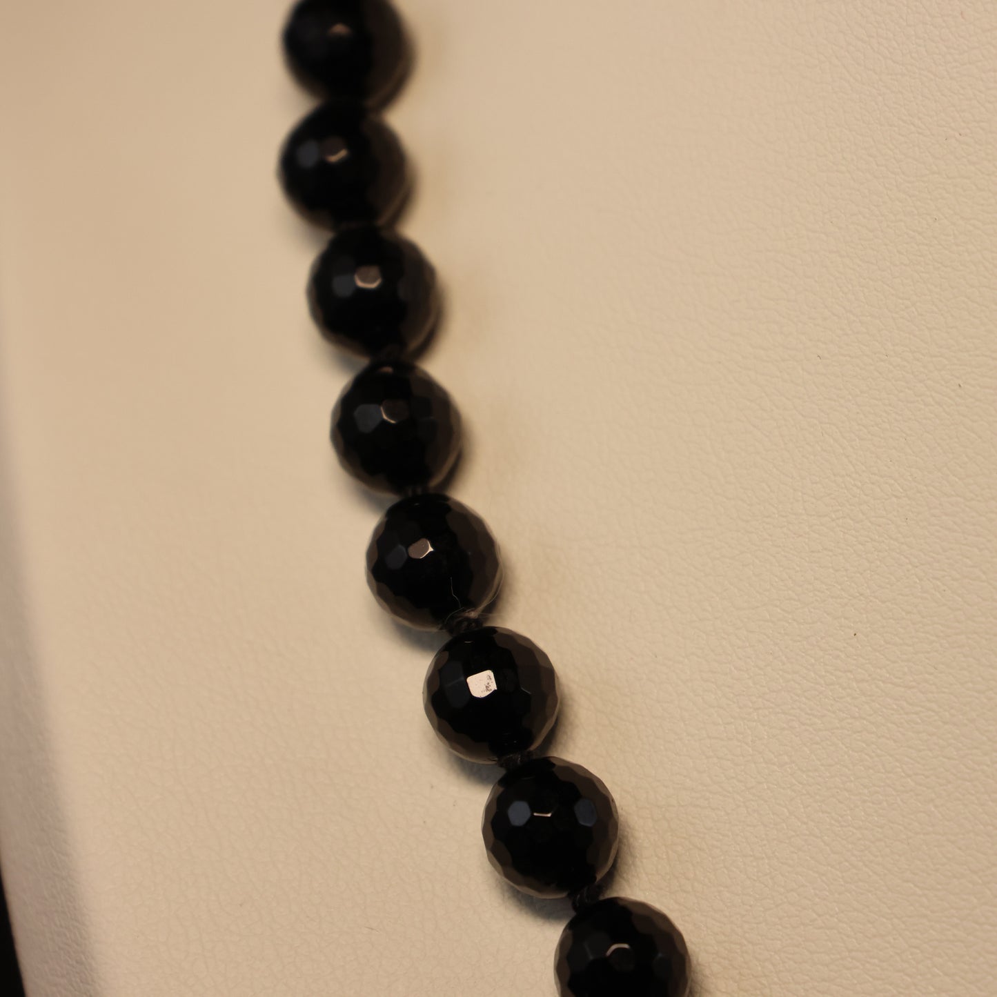 Onyx Halssnoer met zilveren magneetslot