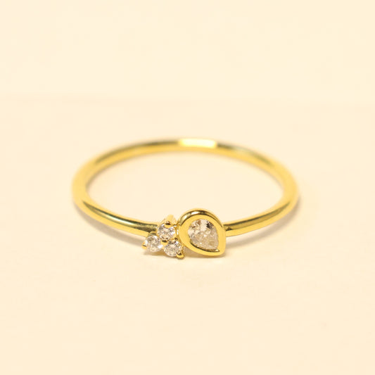 18kt geel gouden ring met briljant 068611/A