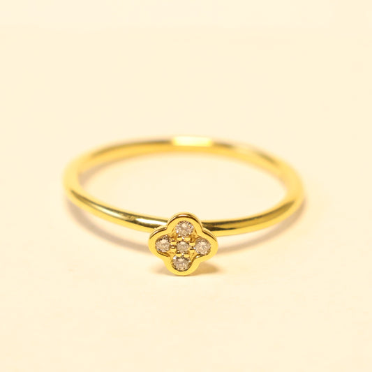 18kt geel gouden ring met briljant 067054/A