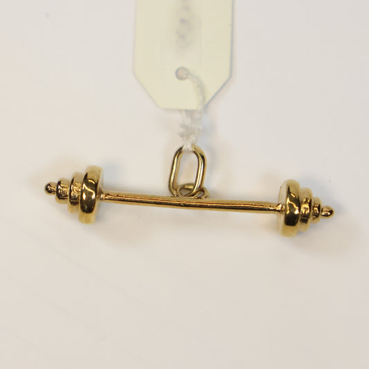 Plaqué barbell hangertje
