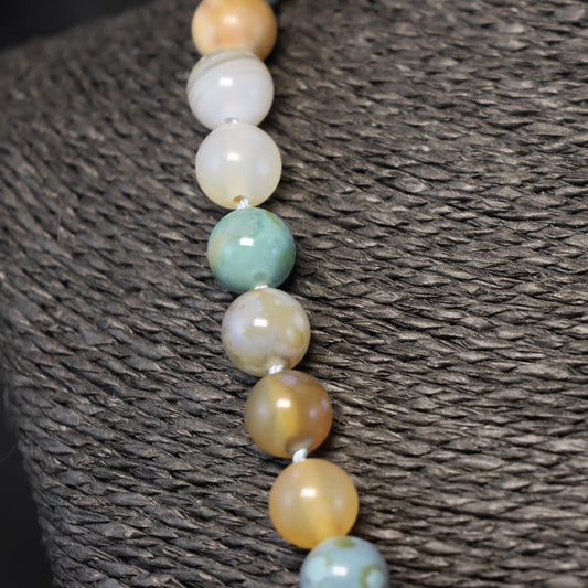 Parel Halssnoer met zilveren slot