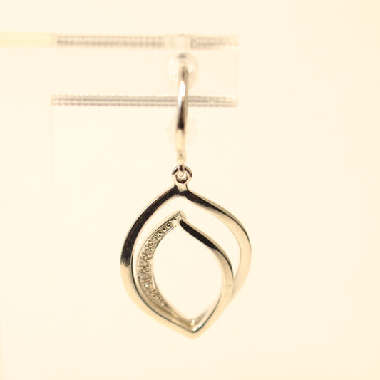 18KT wit gouden hangoorbellen 056522A